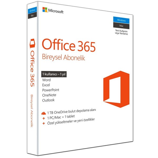 Office 365 Bireysel 1 Kullanıcı 1 Yıl QQ2 - 889842085532 | Ucuza Yazılım